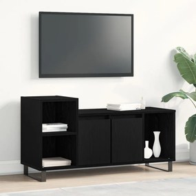 TV Szekrény Fekete Tölgy 100x35x55 cm Műanyag