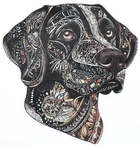Csokoládé labrador fa puzzle