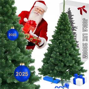 Karácsonyfa Műfenyő, Mint Élő 200CM Zöld Sűrű Karácsonyfa Állvány XXL