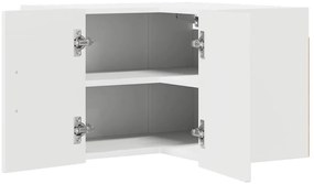 Fali konyhaszekrény Magas Fényű Fehér 57 x 57 x 40 cm Faanyag