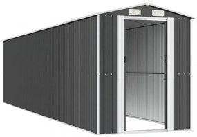 antracitszürke horganyzott acél kerti fészer 192 x 855 x 223 cm