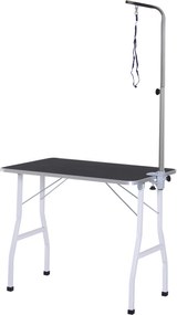 PawHut Kutyakozmetikai Asztal - Állítható Magasságú Kutyák Számára, Fekete | Aosom