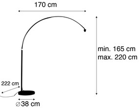 Modern króm ívlámpás állítható árnyékoló nélkül