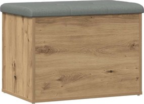 vidaXL kézműves tölgy szerelt fa tárolópad 62x42x45 cm