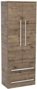 Fürdőszobaszekrény magas SATCube Way 60x163x33 cm tölgyfa wellington CUBE3CHV60DW