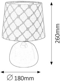 Rabalux 4379 - Asztali lámpa ELLIE E14/40W fehér