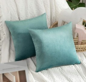 Párnahuzat 2db dekoratív bársony velúr zöld Miulee 40 x 40cm