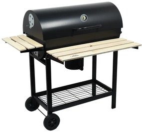 Faszenes grillsütő fekete/fa