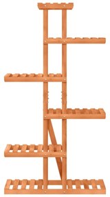 tömör fenyőfa virágtartó állvány 75x25x140,5 cm