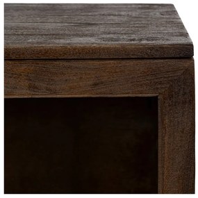 Barna mangófa tálalószekrény 80x100x40 cm Ravi – Ixia