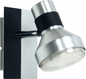 Fali lámpa reflektor fekete-ezüst állítható az ágy felett Candellux