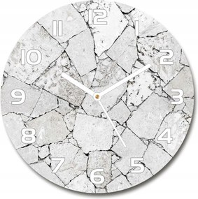 Üveg falióra kerek Kő falióra 30 cm