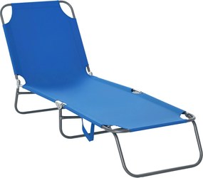 Outsunny összecsukható napozóágy, kertihinta, napozóágy 5 pozíciós állítható háttámlával, időjárásálló kempingágy, kertiszék 120 kg-os terhelhetőségge