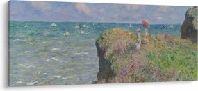Kép - Claude Monet, Cliff Walk at Pourville, reprodukciók (120x50 cm)