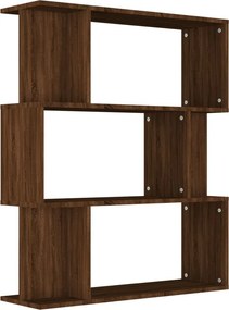 vidaXL füstös tölgy színű fa könyvszekrény/térelválasztó 80x24x96 cm