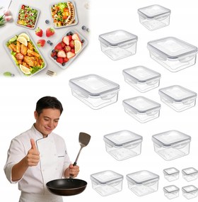 x15 Légmentesen Záródó Élelmiszer Dobozok Műanyag Légmentesen Záródó Tartályok