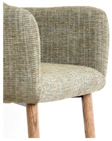 Világoszöld kárpitozott karfás étkezőfotel szett 2 db-os Blaine – Light &amp; Living