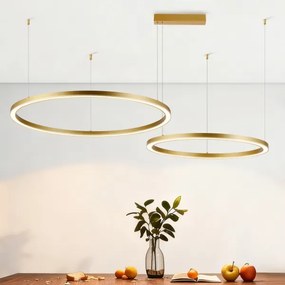Brilagi - LED dimmelhető, kábelen függő PORTOFINO csillár LED/98W/230V arany +távirányító