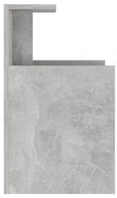 2 db betonszürke szerelt fa éjjeliszekrény 40 x 35 x 60 cm