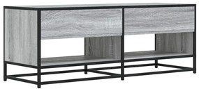 szürke sonoma színű szerelt fa és fém TV-szekrény 120,5x40x46cm