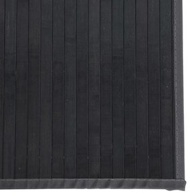 négyszögletű szürke bambusz szőnyeg 60 x 200 cm