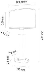 Spot-Light 7017400311537 - MERCEDES asztali lámpa 1xE27/40W/230V tölgy
