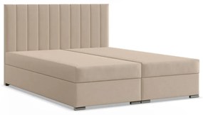 Agen ágy, szövet, 160 x 200, ágyneműtartóval, bézs