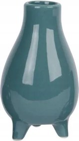 PorcelĂĄn vĂĄza tĂŒrkizkĂ©k lĂĄbakkal 13cm