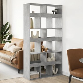 betonszürke szerelt fa térelválasztó 100 x 33 x 187,5 cm