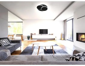 LED Dimmelhető mennyezeti lámpa LED/90W/230V 3000-6500K fekete + távirányítás