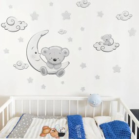 INSPIO Gyerekszoba falmatrica - Szürke maci