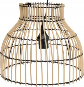 Bambusz mennyezeti lámpa Boho natúr 36x30cm E27