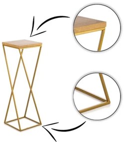 LOFT virágtartó állvány 70x24 cm aranybarna