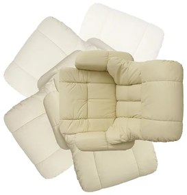 Állítható fotel HABI krémszínű/natúr tölgy