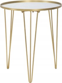 Dohányzóasztal tükörlappal, Ø 50 x 58,5 cm