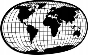 Áttört Falikép Föld Világ Térkép 80CM 3D