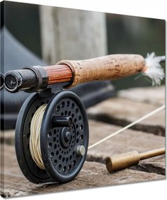 Vászonkép 40x40 Horgász orsó