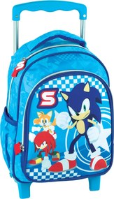 Sonic a sündisznó Trio gurulós ovis hátizsák, táska 30 cm
