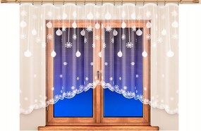 Mg Karácsonyi Függöny 4745 Bomba Ív fehér 300X150 kész Bt