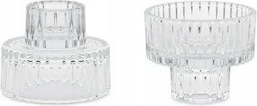 Üveg gyertyatartó 2in1, 6.5x5.5cm, 1db