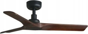 Faro Heywood S mennyezeti ventilátor fekete/sötét dió, DC motor, 13 m²