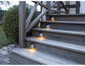 Wally 2 db napelemes rozsdamentes fali LED lámpa, magasság 8 cm - Star Trading