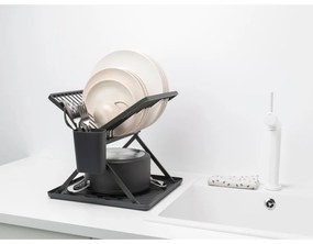 Sötétszürke fém kétszintes edényszárító 37x33 cm – Brabantia