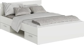 Ágykeret, 140x200, fehér, MICHIGAN NEW