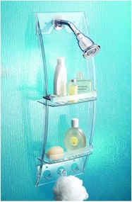 Átlátszó felakasztható fürdőszobapolc, 23 x 73 cm - iDesign