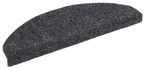 10 db sötétszürke lyukasztott öntapadó lépcsőszőnyeg 65x21x4 cm