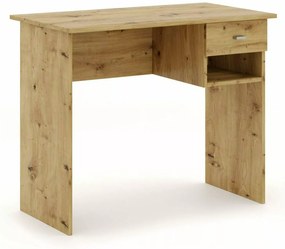 Íróasztal tölgy artisan dekorációs lappal B-011