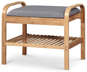 Szürke ülőpad bambusz szerkezettel ST12