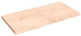 kezeletlen tömör tölgyfa fali polc 120x60x(2-4) cm