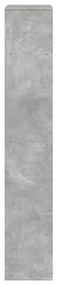 betonszürke szerelt fa könyvespolc 100 x 33 x 187,5 cm